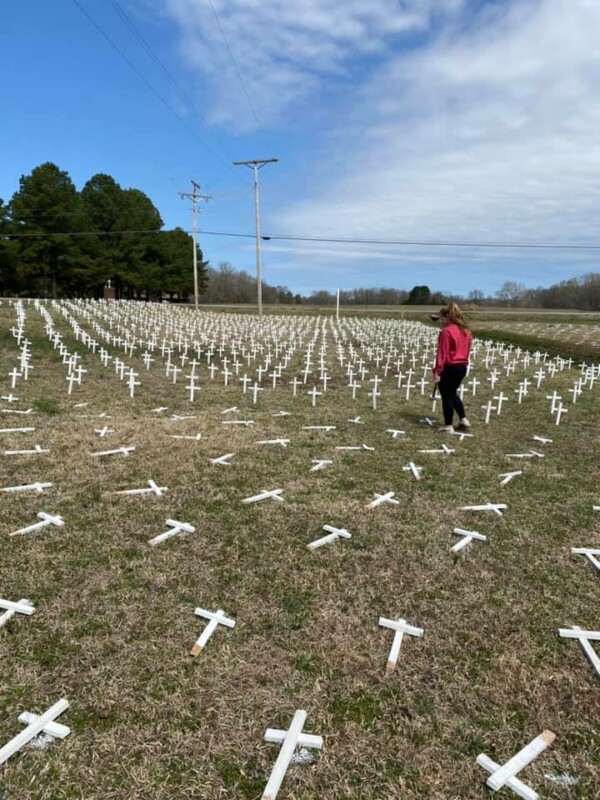 placing crosses