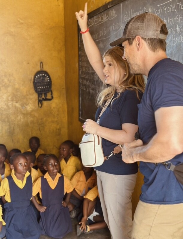 Arkansas Baptists explore ministry opportunities in Liberia, West Africa 1 Ellen and Robert sharing Jesus