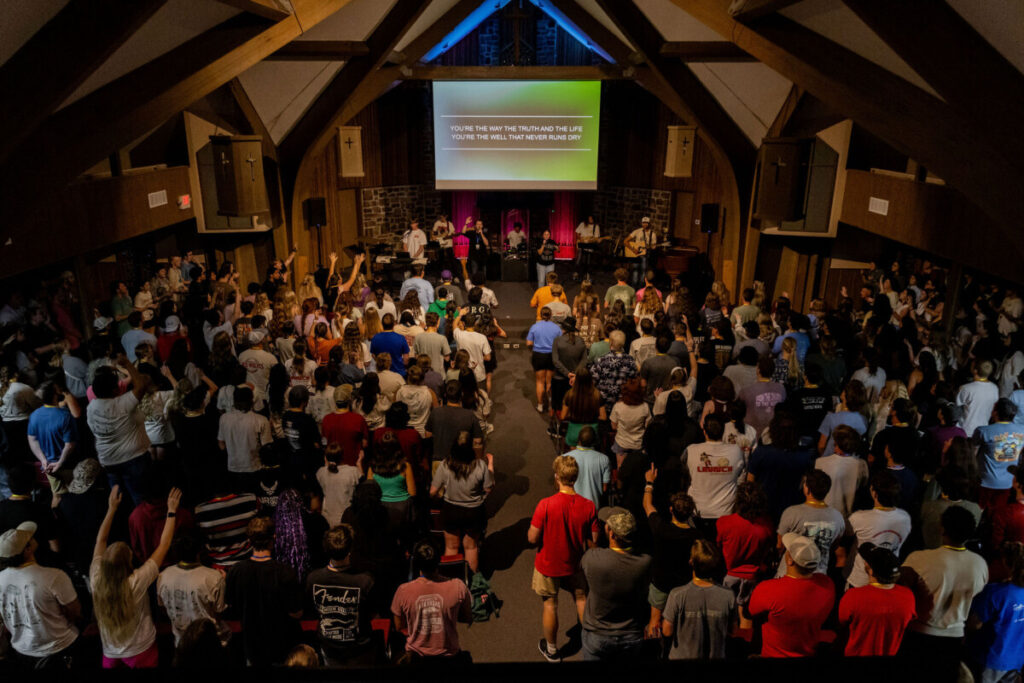 College students worship together, hear spirit-filled messages during BCM Fall Retreat at Camp Paron 1 IMG 0326